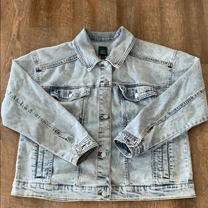 Wild Fabel acid wash denim jacket